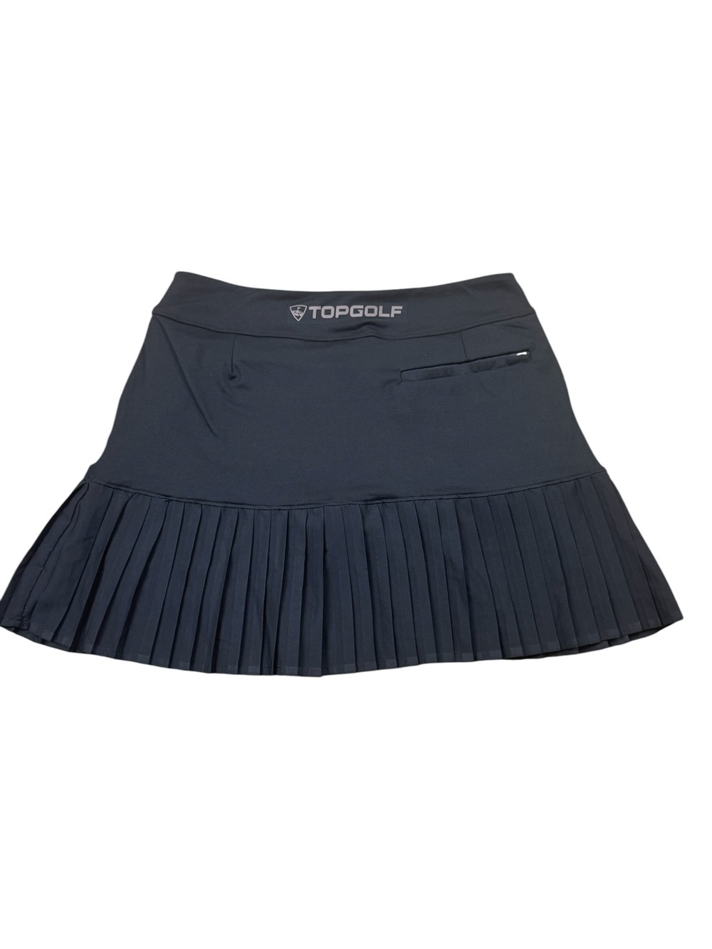 NWT TOPGOLF Black Pleated Athletic Mini Skirt Skort Shorts Stretch Size Small